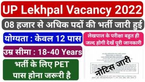 UP Lekhpal Vacancy 2022