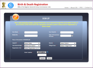 birth certificate online