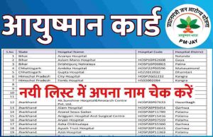 Ayushman Card List 2022