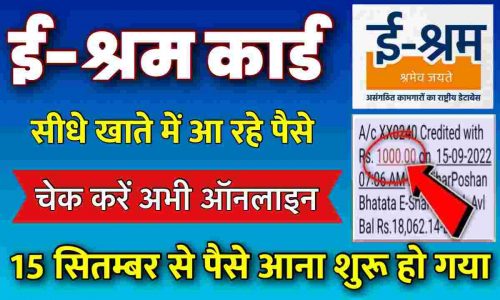 E Shram Card Payment Check Online 15 Sep