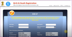 birth certificate make online live