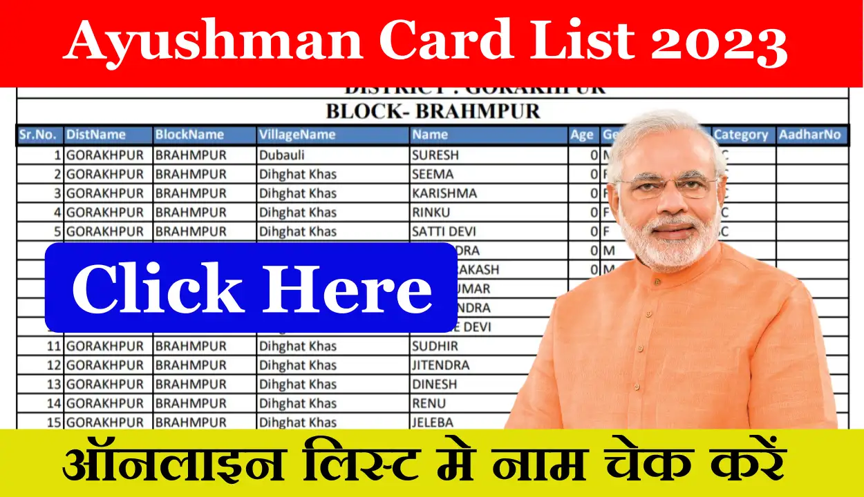 Ayushman Card List 2023