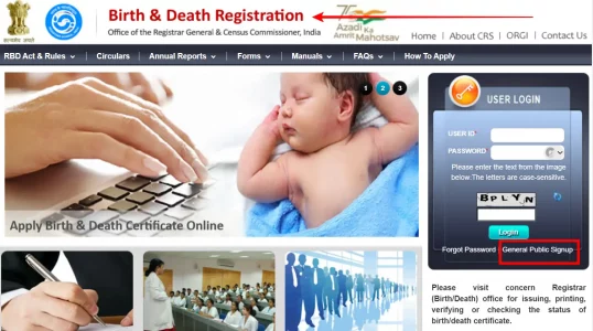 Birth Certificate Login