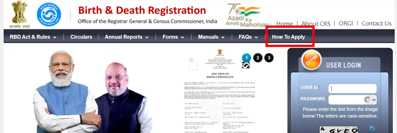 Birth Certificate official website 1