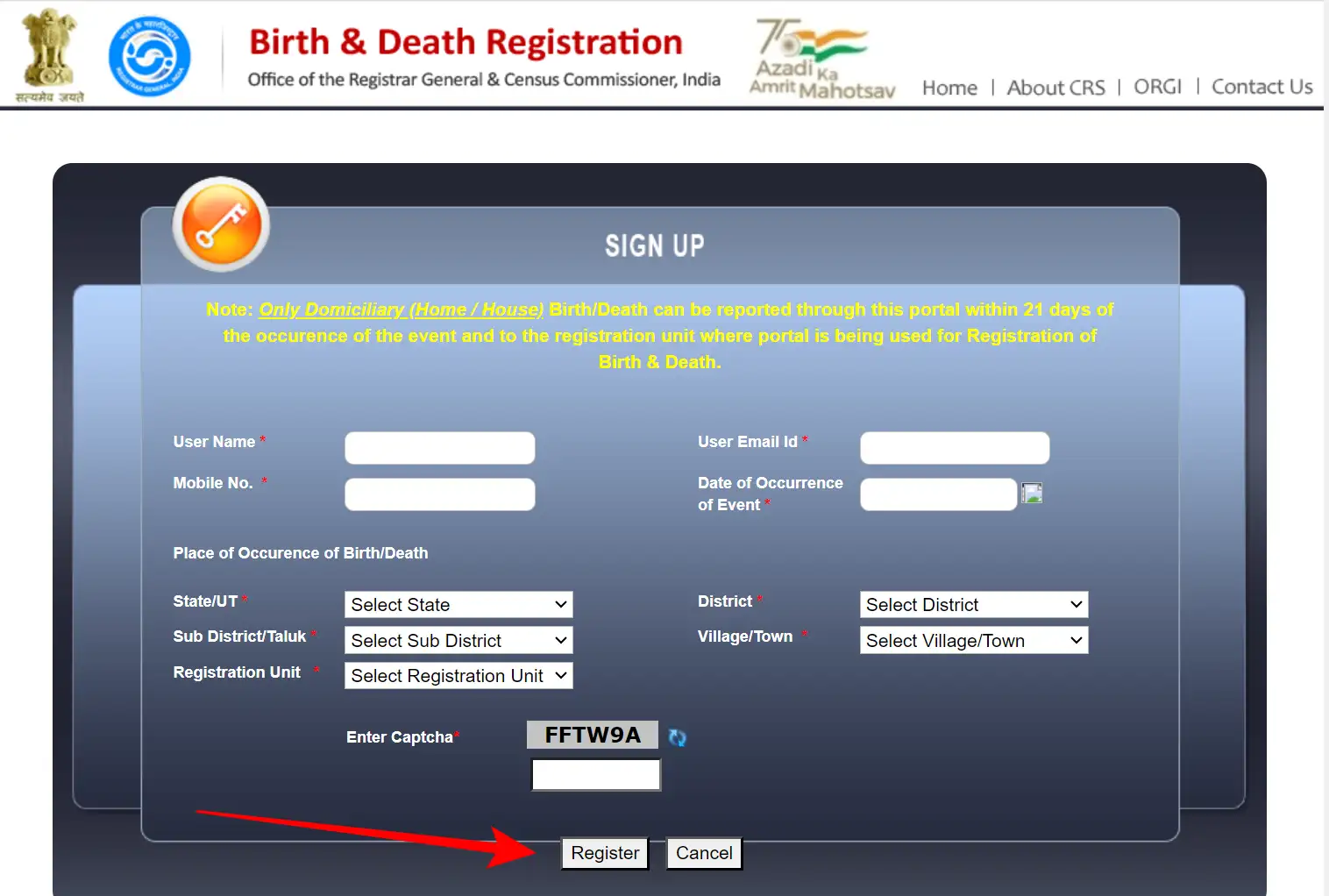 Birth Certificate official website 3