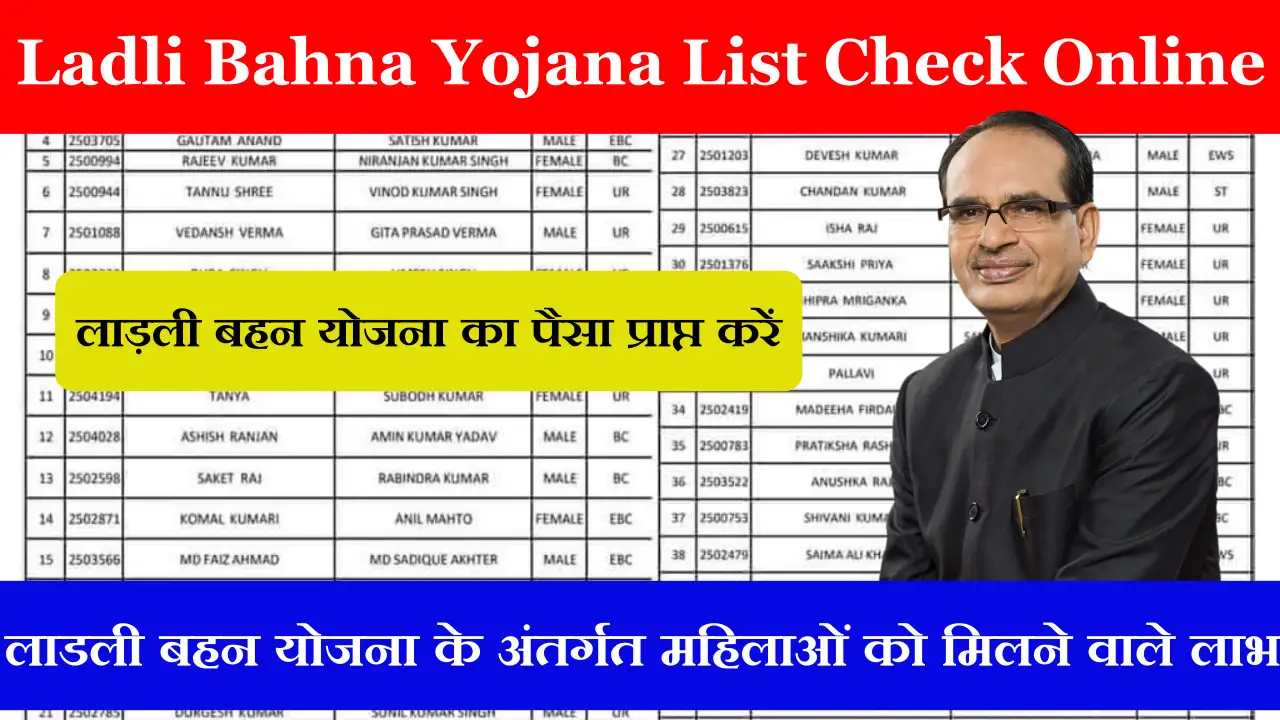 Ladli Bahna Yojana List Check Online
