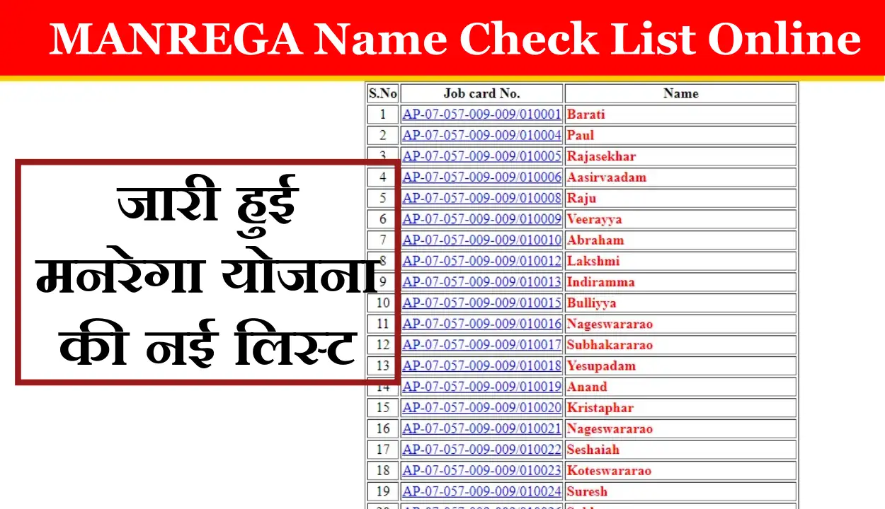 MANREGA Name Check List