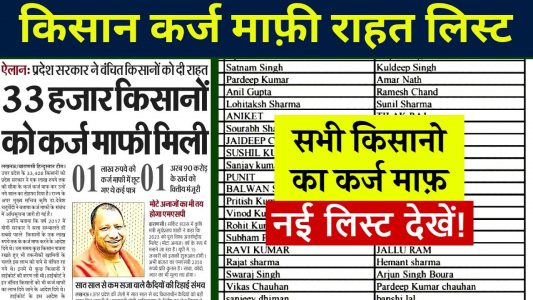 KCC Loan Rahat List up