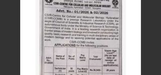 CSIR CCMB Notification 2026