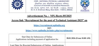 CSIR NPL Recruitment 2026