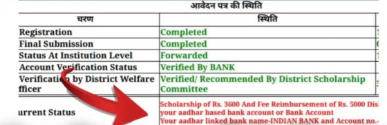 UP Scholarship Status Live