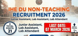 IHE Delhi University Non-Teaching Recruitment