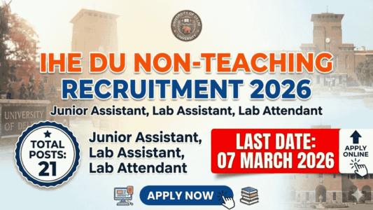 IHE Delhi University Non-Teaching Recruitment