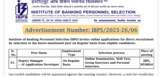 IBPS Deputy Manager Online Form 2026 Apply Now, Link Active, Check Eligibility