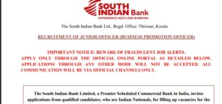 SIB Bank Junior Officer Notification 2026 : Last Date, Apply Now