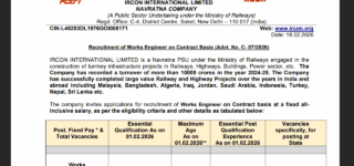 IRCON Works Engineer Online Form 2026