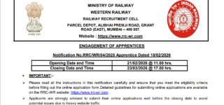RRC WR Apprentice Recruitment 2026