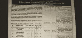 SSB Head Constable Online Form 2026