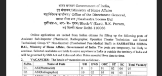 SSB Paramedical & ASI