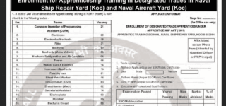Naval Ship Repair Kochi Apprentice Vacancy