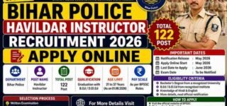 BPSSC Bihar Police Havildar Instructor Recruitment 2026 Apply Online for 122 Post