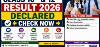 Chhattisgarh Board CGBSE Class 10th & 12th Result 2026 Declared, Check Now