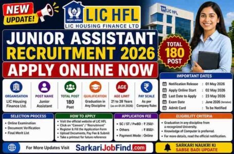 LIC HFL Junior Assistant Recruitment 2026