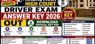 Rajasthan High Court Driver Answer Key 2026