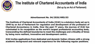 ICAI Executive Officer Recruitment 2026