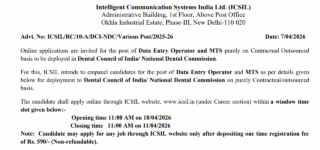 ICSIL Delhi Recruitment 2026