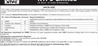 NTPC Limited Medical Professional JOB